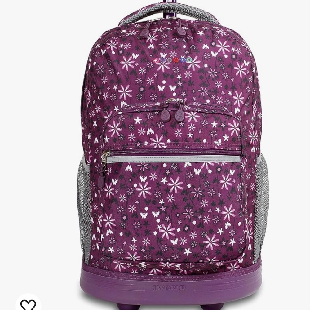Rolling Backpack, Garden Purple